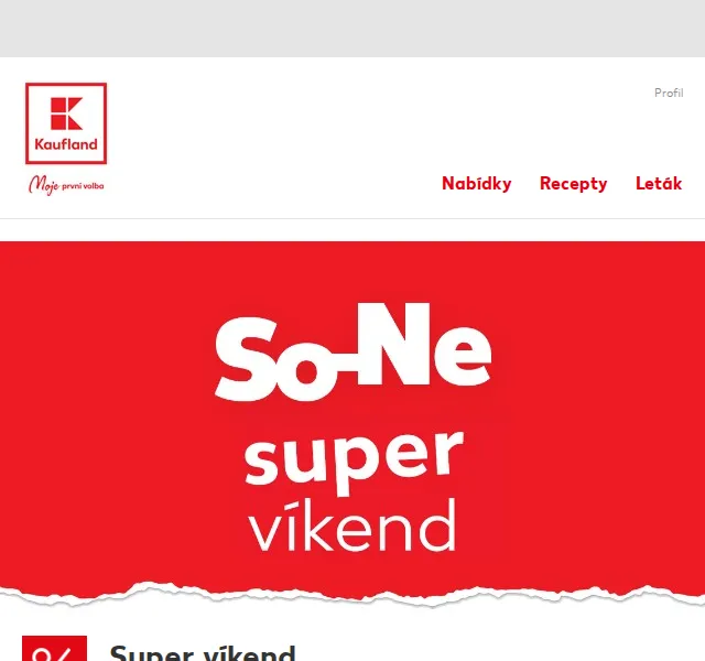 Kaufland: Super víkend – slevy až 43 % – říjen 2026 | Nuslet.cz