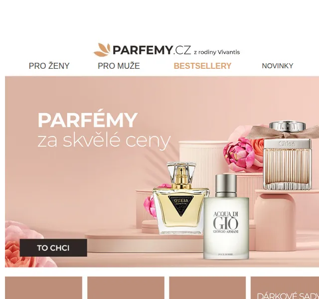 Parfemy.cz: Parfémy od 399 Kč a dárkové sady do -50 % – červen 2026 | Nuslet.cz