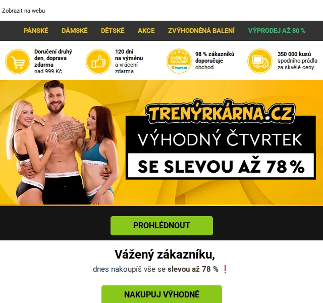 Lukáš z Trenýrkárna.cz: Pánské boxerky Nedeto, Calvin Klein, Tommy Hilfiger se slevou až 78 % – červenec 2026 | Nuslet.cz