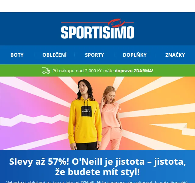 Sportisimo: Až -57 % na O'Neill – červen 2026 | Nuslet.cz