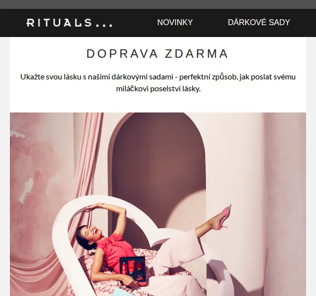Rituals: Doprava zdarma a dárek k nákupu nad 1 200 Kč – červen 2026 | Nuslet.cz