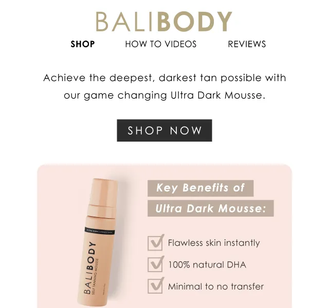 Bali Body: Ultra Dark Self Tan – červen 2026 | Nuslet.cz