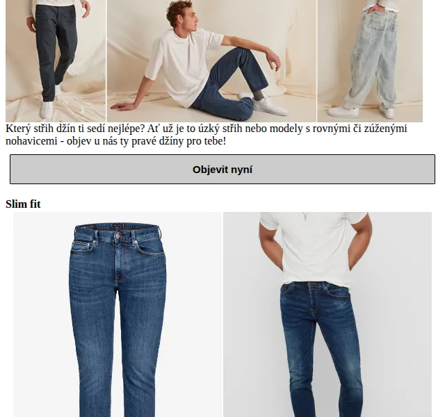 ABOUT YOU: Džíny Tommy Hilfiger, Levi's a další – akce červen 2026 | Nuslet.cz