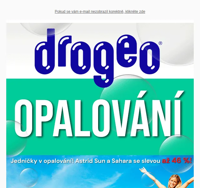 Drogeo: opalovací krémy Astrid Sun a Sahara se slevou až 46 % – červen 2026 | Nuslet.cz