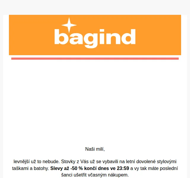 Bagind: slevy až -50 % na batohy a kabelky – červenec 2026 | Nuslet.cz