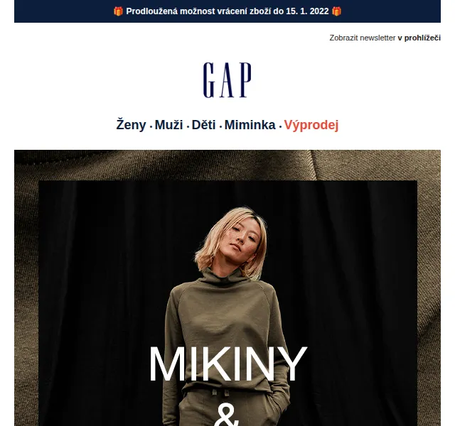 GAPstore.cz: Mikiny a tepláky s prodlouženým vrácením – červen 2021 | Nuslet.cz