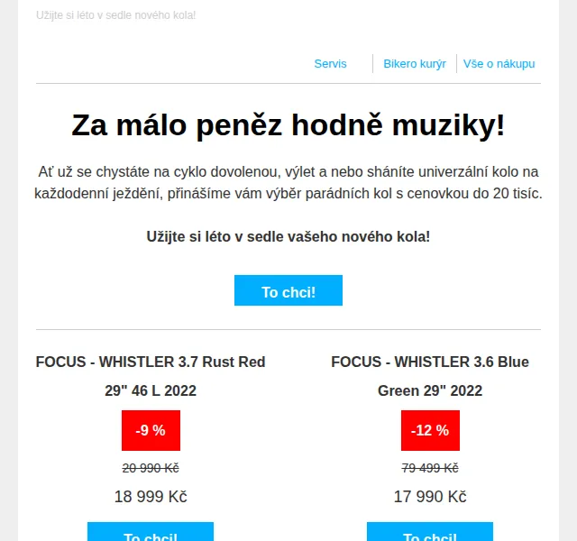 czbikero: Kola do 20 000 Kč – červenec 2026 | Nuslet.cz