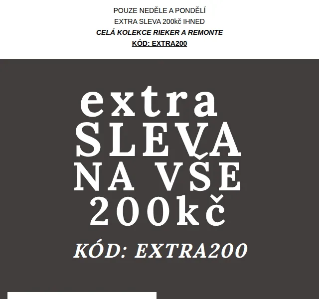 Eliteshoes: sleva 200 Kč na Rieker a Remonte – červen 2026 | Nuslet.cz