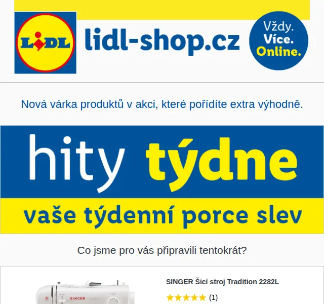 Lidl: Až 64% sleva na šicí stroj SINGER a nářadí PARKSIDE – červenec 2026 | Nuslet.cz