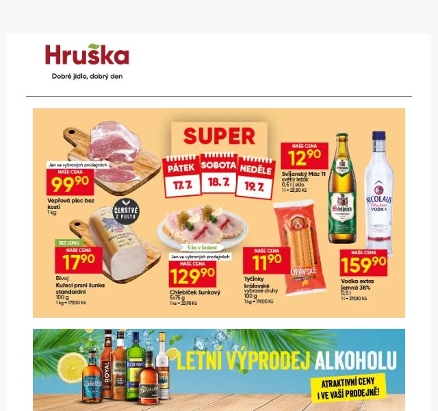 Hruška: Jogobella, Jacobs Velvet a další — červenec 2026