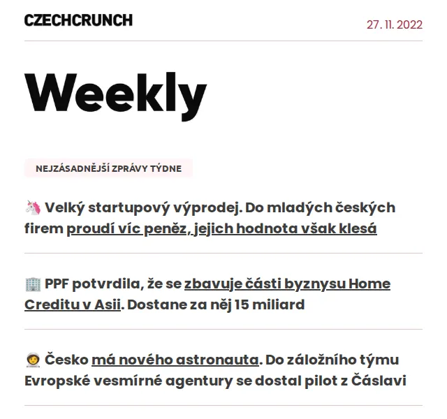 CzechCrunch: Velký startupový výprodej a pralinková manufaktura – listopad 2022 | Nuslet.cz