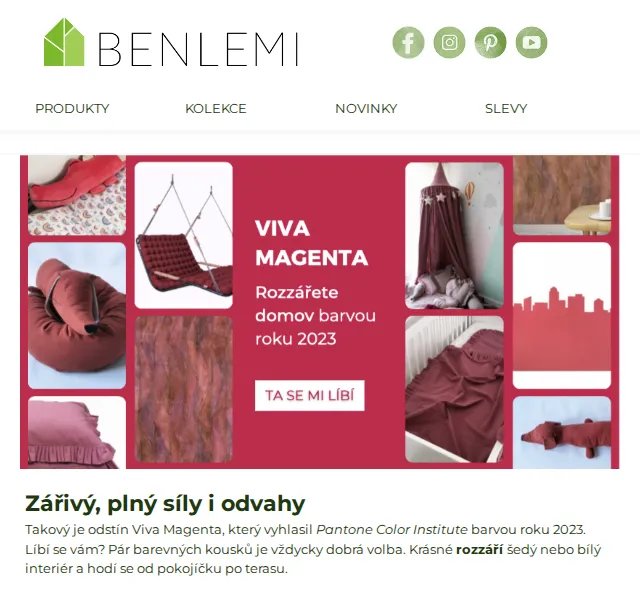 Michal z rodiny Benlemi: Viva Magenta barva roku – červenec 2026 | Nuslet.cz