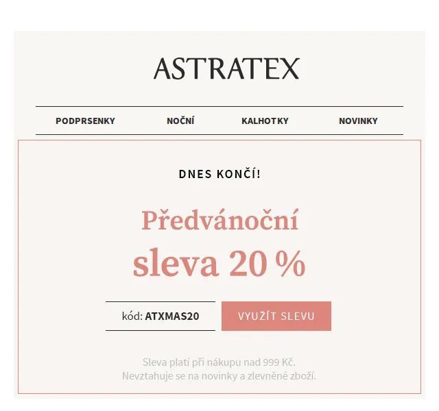 Astratex.cz: 20% sleva na útulné oblečení – červen 2026 | Nuslet.cz