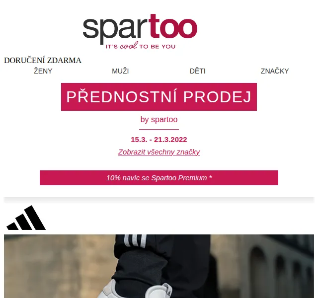 Spartoo: Až -50% na adidas, Under Armour a další – červen 2026 | Nuslet.cz
