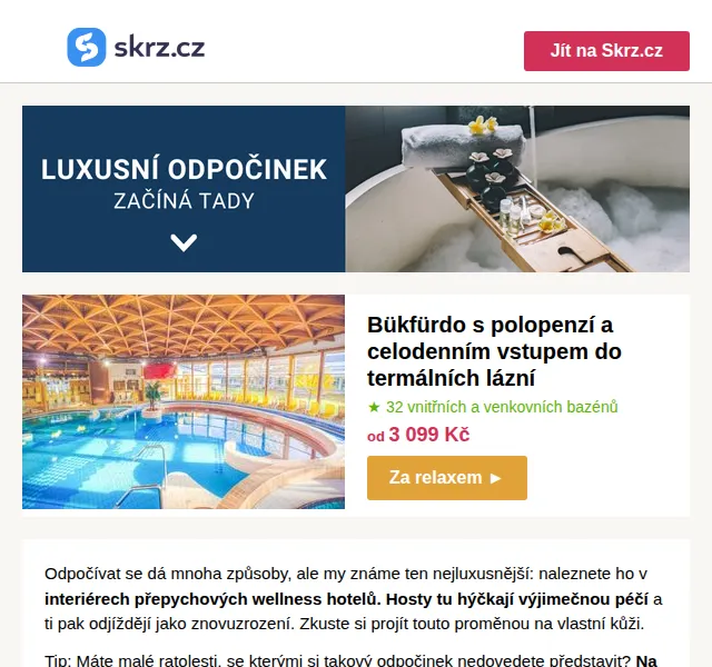 Vánoce na Skrz: Wellness pobyty od 2 190 Kč – červen 2026 | Nuslet.cz