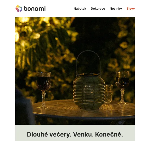 Bonami.cz: Venkovní osvětlení a lampy – červen 2026