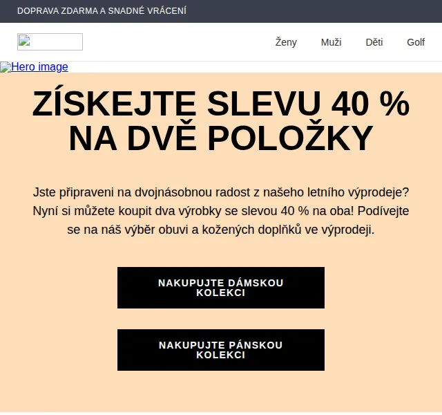 ECCO: Sleva 40 % na dvě položky v letním výprodeji – červenec 2026 | Nuslet.cz