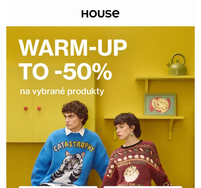 HOUSE: Až -50% na warm-up kolekci – červenec 2026 | Nuslet.cz