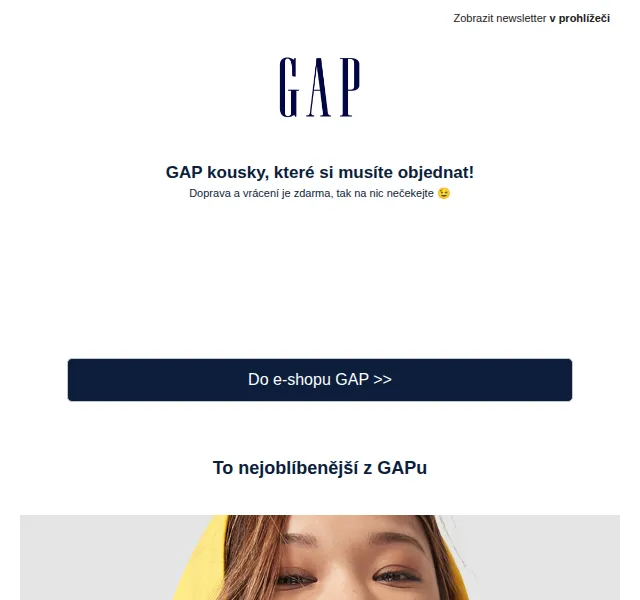 GAPstore: Americká móda s dopravou zdarma – červen 2026 | Nuslet.cz