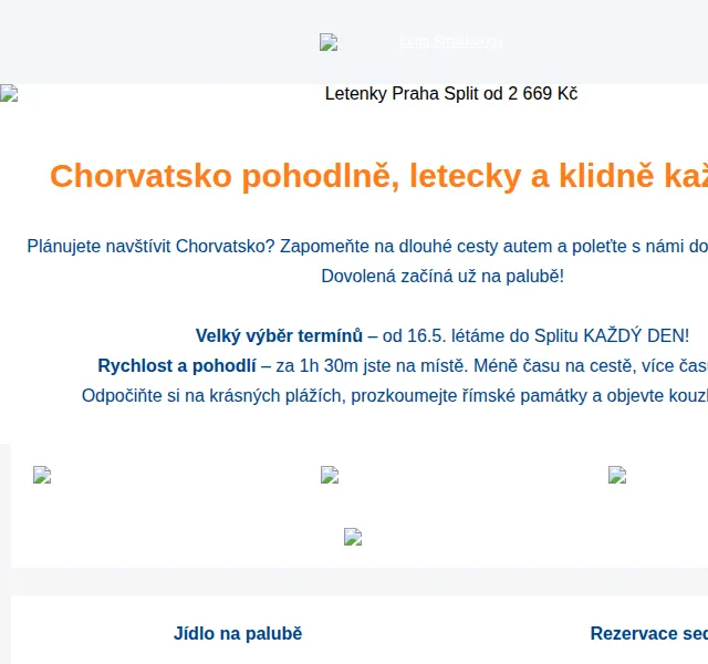 Smartwings: Letenky do Splitu od 1 290 Kč – červenec 2026 | Nuslet.cz