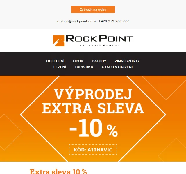 Rock Point: Extra sleva 10 % na výprodej – červen 2026 | Nuslet.cz
