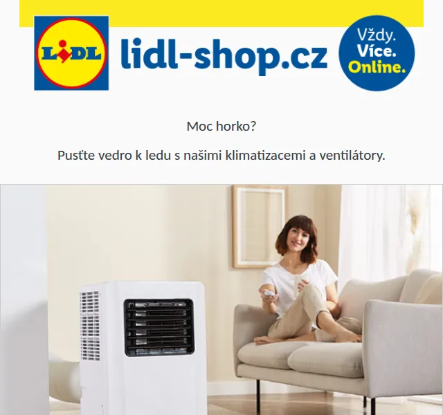 Lidl: Klimatizace a ventilátory od 549 Kč – červenec 2026 | Nuslet.cz