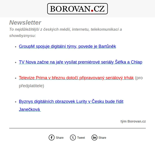 Aleš Borovan: Přehled zpráv z médií a businessu – červen 2026 | Nuslet.cz