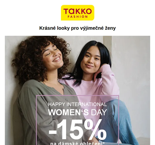 Takko Fashion: 15 % na dámské oblečení – březen 2026 | Nuslet.cz