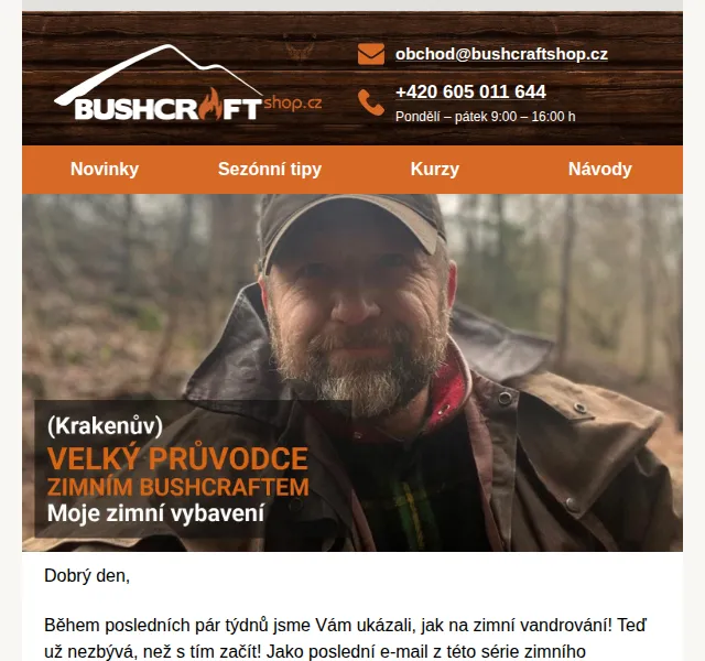 Bushcraftshop: Krakenův seznam vybavení pro zimní bushcraft – červen 2026 | Nuslet.cz
