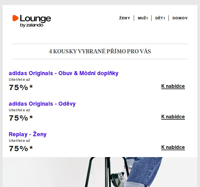 Lounge by Zalando: adidas Originals, Replay & Reebok – červenec 2026 | Nuslet.cz