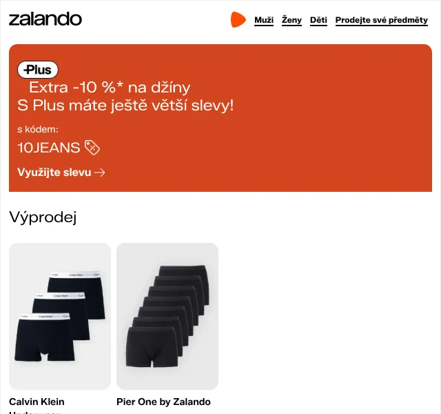 Zalando: -10 % na džíny s kódem – říjen 2026