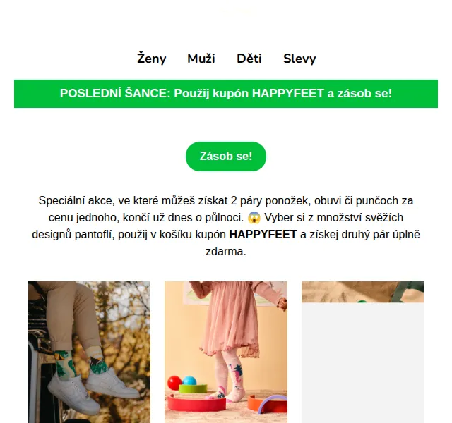 Dedoles.cz: Ponožky zdarma s kódem HAPPYFEET – červenec 2026 | Nuslet.cz