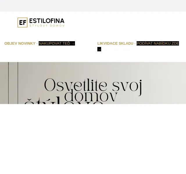 Estilofina-nabytek.cz: designové osvětlení – červenec 2026 | Nuslet.cz