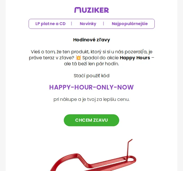 Muziker: Happy Hours sleva na Jaw Harp 14 Red – červenec 2026 | Nuslet.cz