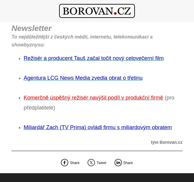 Aleš Borovan: Novinky z českých médií a byznysu – červen 2026 | Nuslet.cz