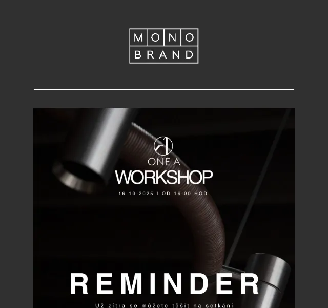 Monobrand: Workshop OneA s Janem Bjarnhoffem – červenec 2026 | Nuslet.cz