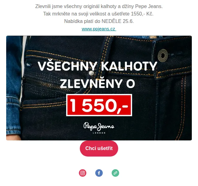 Pepe Jeans: Všechny kalhoty a džíny mínus 1550 Kč – červen 2026 | Nuslet.cz