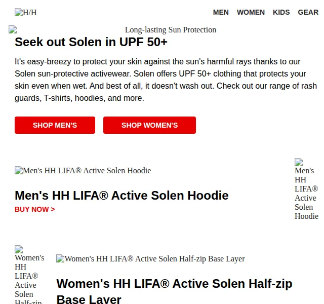 Helly Hansen: Solen UPF 50+ aktivní oblečení – červenec 2026 | Nuslet.cz