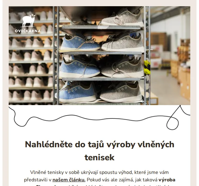 Ovečkárna: Vlněné tenisky Vlnka od 1 299 Kč – červen 2026 | Nuslet.cz