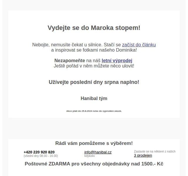 Hanibal.cz: Letní výprodej – červenec 2026 | Nuslet.cz