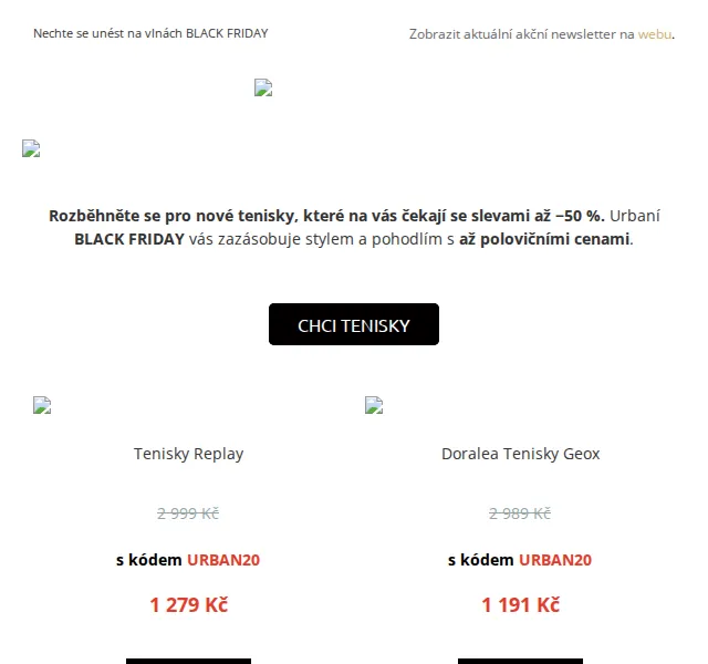 UrbanStore: tenisky Replay, Geox, Vans se slevou až −50 % – červen 2026 | Nuslet.cz