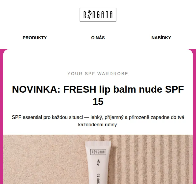 RINGANA: -20 % na SPF produkty – červen 2026 | Nuslet.cz