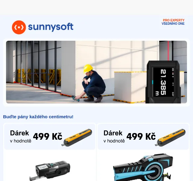 Sunnysoft: Laserové měřiče Mileseey od 4 490 Kč – červenec 2026 | Nuslet.cz