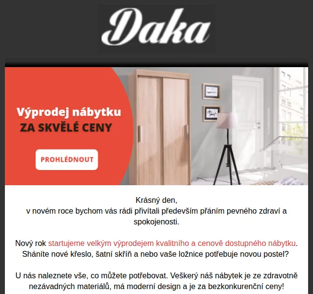 Dakanabytek: Novoroční výprodej nábytku – červenec 2026 | Nuslet.cz