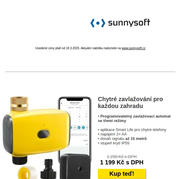 Sunnysoft: Jarní elektronika a zahrada – výprodej od 19. března 2026 | Nuslet.cz