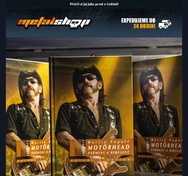 METALSHOP: Motörhead kniha Pařmeni a rebelové – červen 2026 | Nuslet.cz
