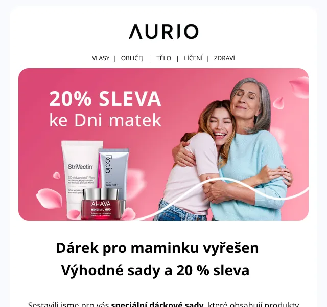 Aurio: StriVectin 20 % sleva – Dárek pro maminku – Květen 2026