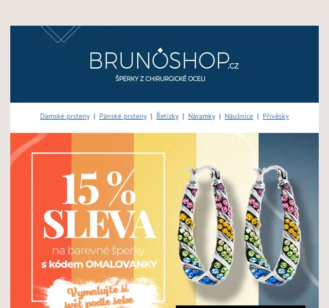 BRUNOshop.cz: 15% sleva na barevné šperky – září 2022 | Nuslet.cz