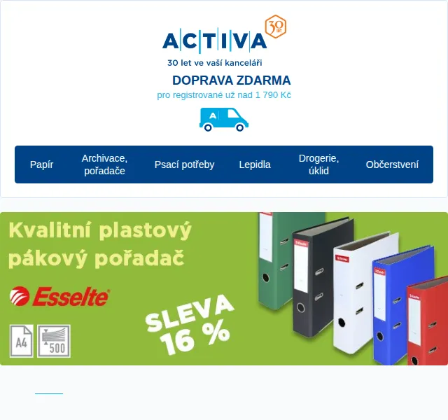 Obchod Activa: Archivační boxy a šanony se slevou až 16 % – červenec 2026 | Nuslet.cz