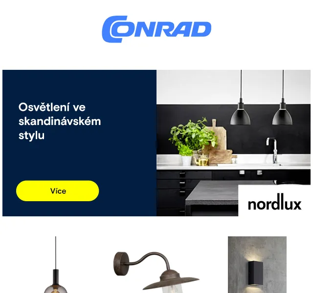 Conrad Electronic: Osvětlení Nordlux až -15 % – červenec 2026 | Nuslet.cz